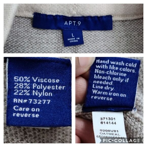 Apt. 9 Pullover Window Panel Wide Sleeve Sweater L - Picture 13 of 13